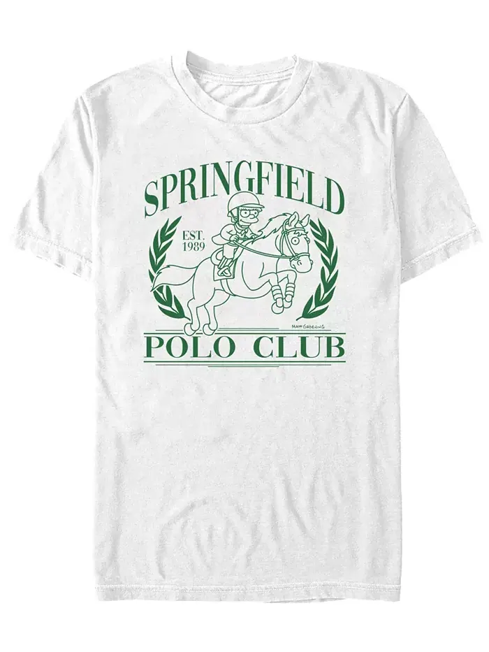 Мужская футболка с коротким рукавом Polo Club The Simpsons — белый