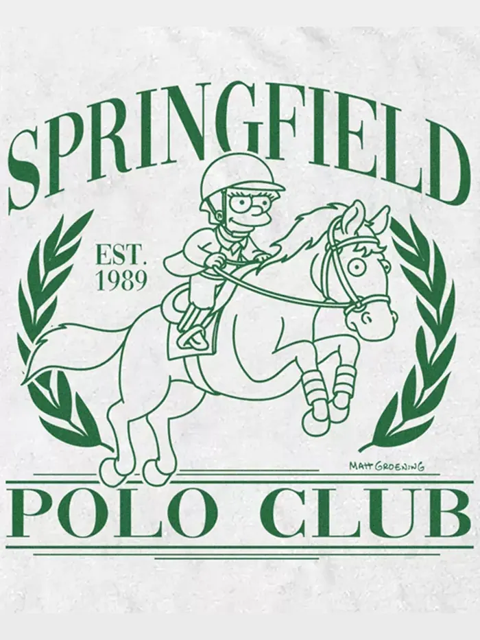 Мужская футболка с коротким рукавом Polo Club The Simpsons — изображение 3 из 3, белый