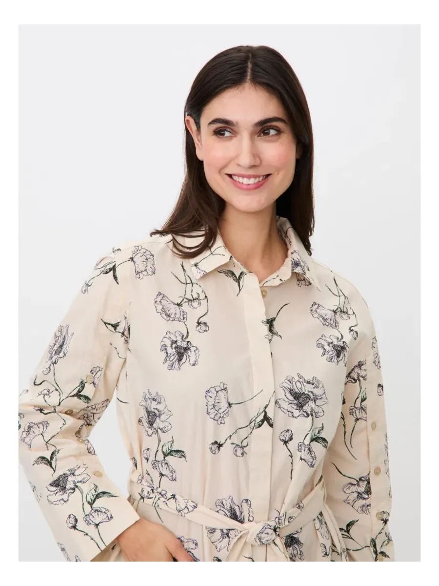 Платье-рубашка с поясом Manorellea Floral Masai Copenhagen — изображение 2 из 5, фиолетовый