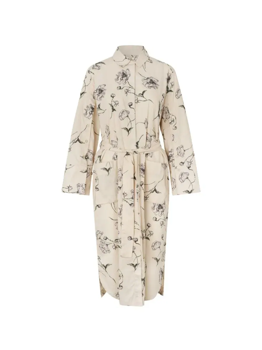 Платье-рубашка с поясом Manorellea Floral Masai Copenhagen — изображение 5 из 5, фиолетовый
