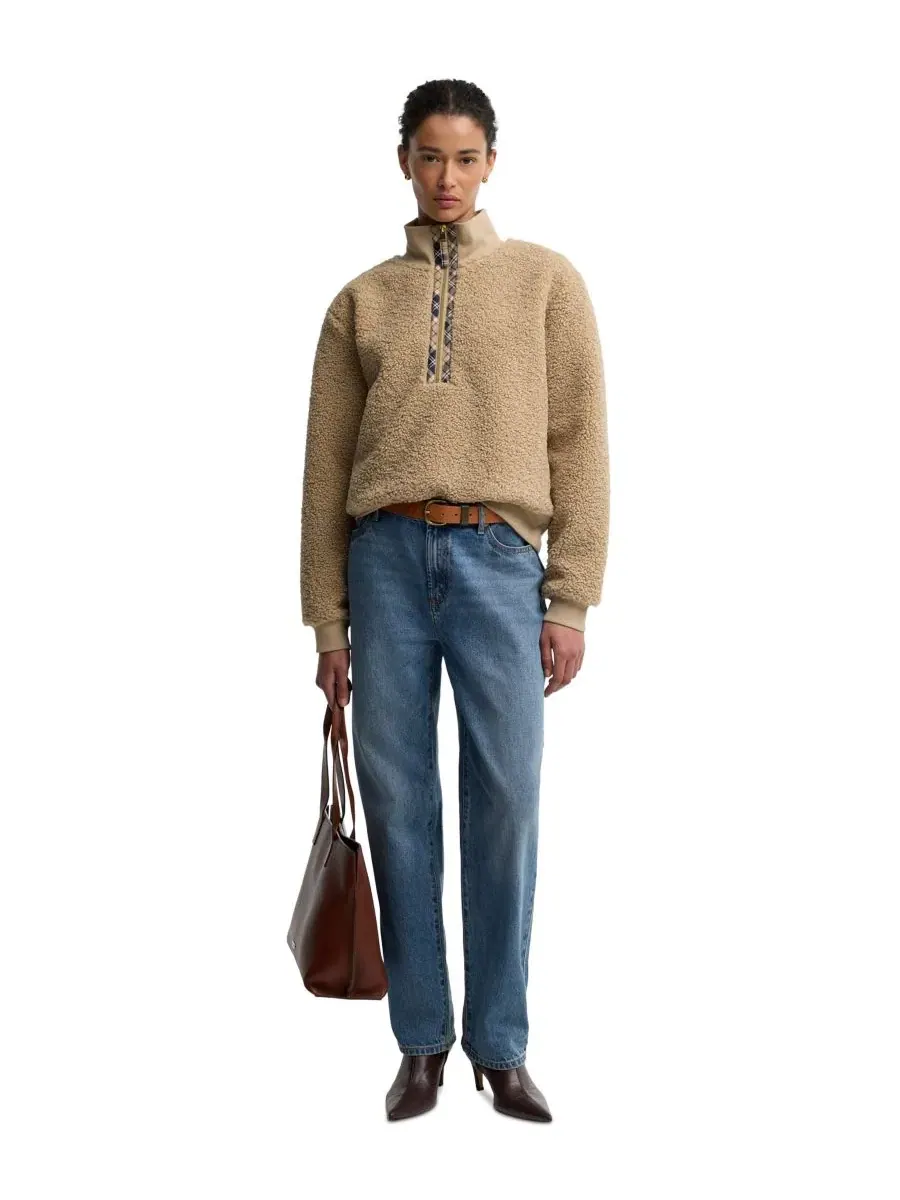 Свитшот с воротником-стойкой и полузастежкой-молнией Fawne Barbour, Warm Trench — изображение 2 из 5