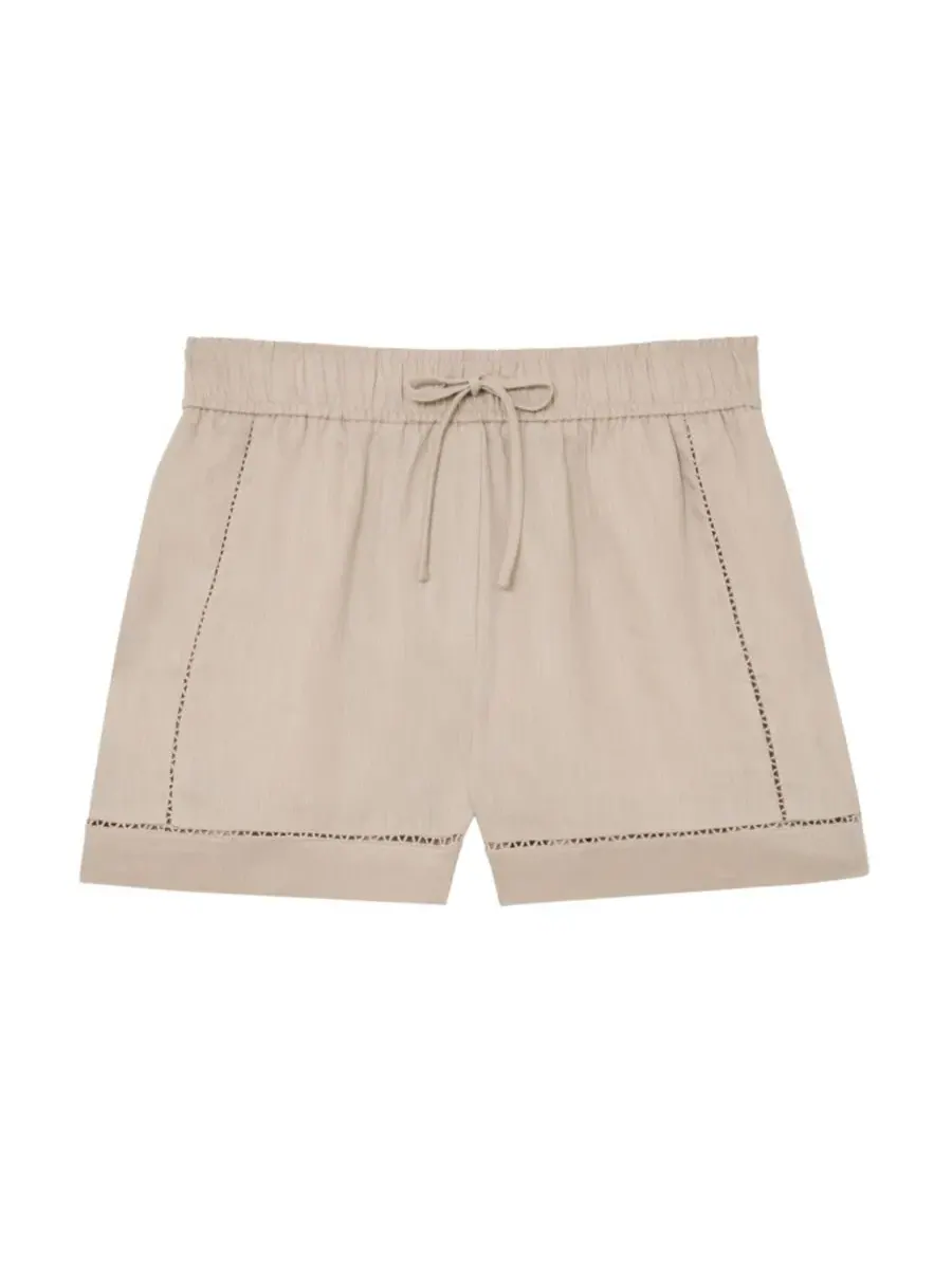 Шорты Riley из льна REISS — изображение 3 из 5, серый