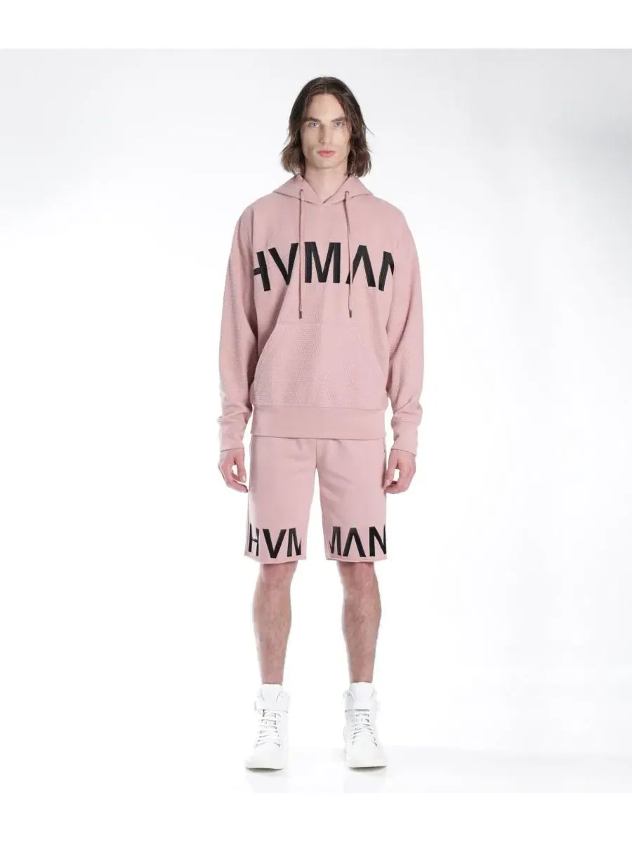 Худи оверсайз с вышивкой HVMAN Hvman Chosen To Prevail x Cult — изображение 2 из 3, розовый