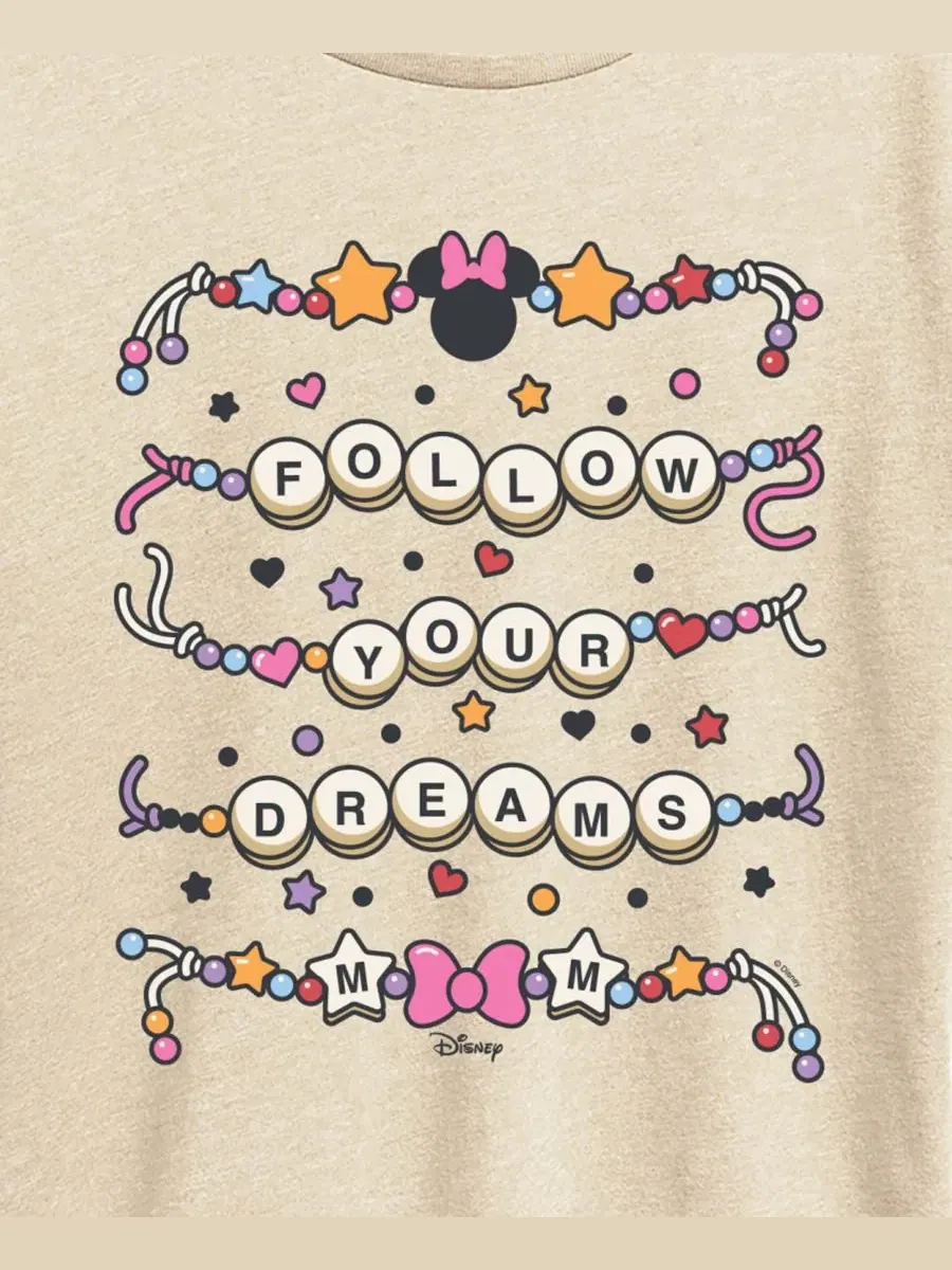 Футболка с принтом Minnie Mouse Friendship Bracelet Hybrid Apparel — изображение 3 из 3, березовый