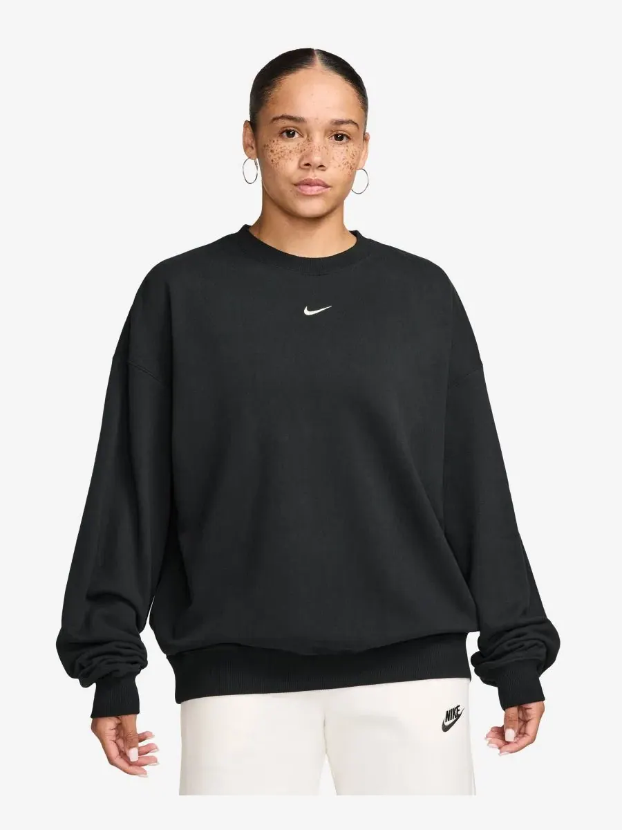 Свитшот оверсайз Nike Studio Fleece Lightweight — изображение 1 из 3, черный