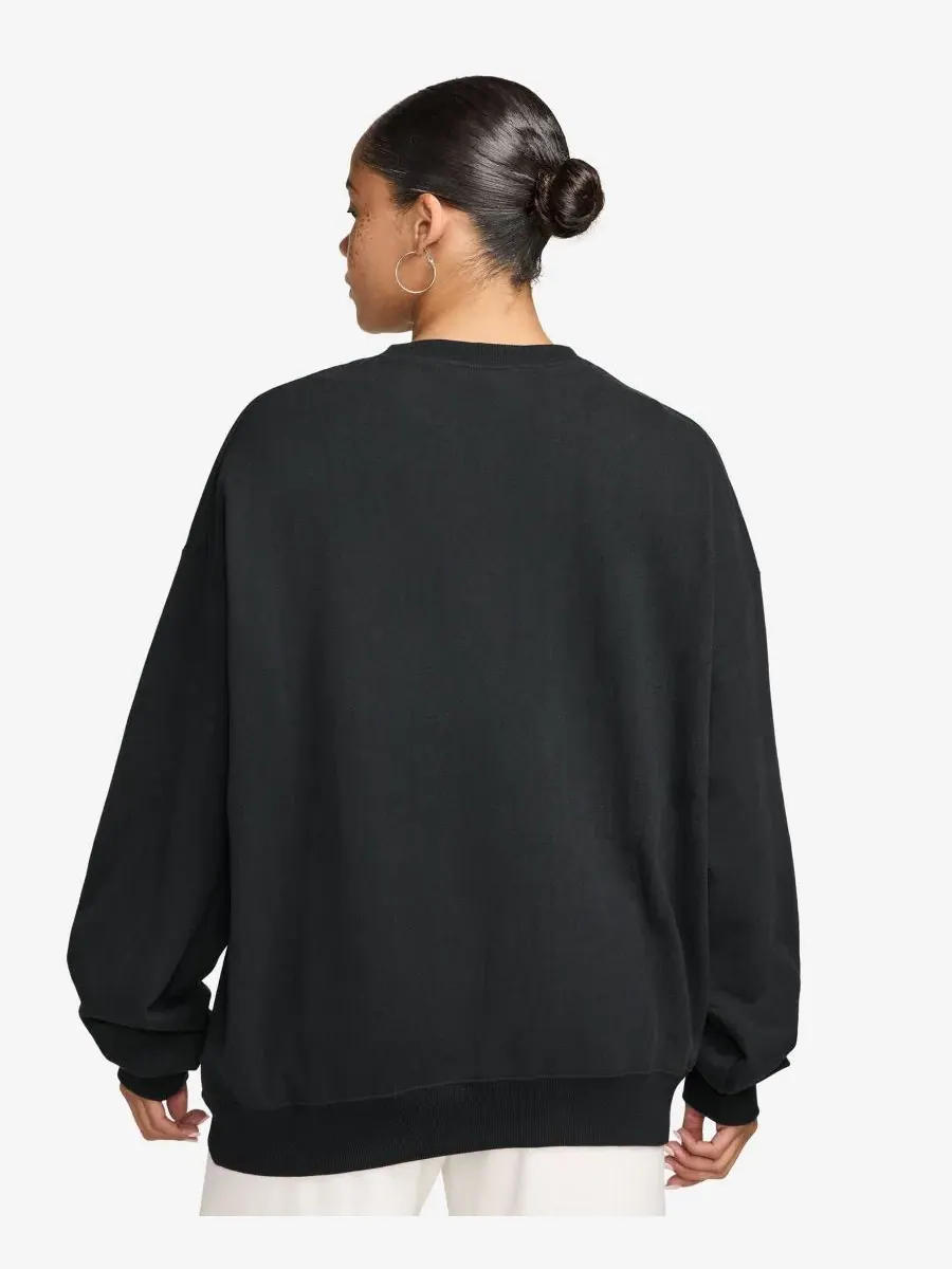 Свитшот оверсайз Nike Studio Fleece Lightweight — изображение 3 из 3, черный