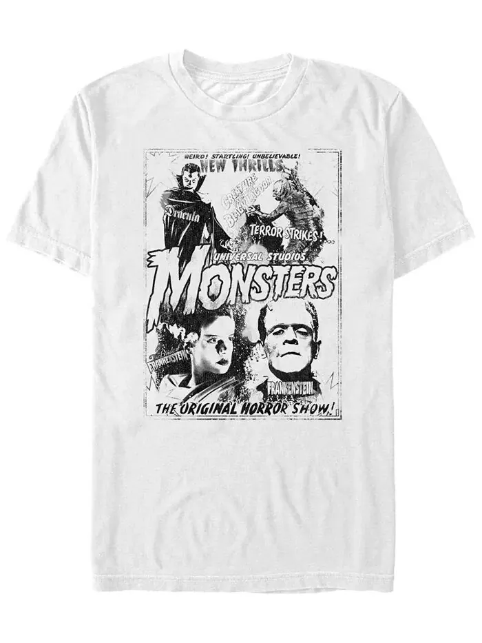 Мужская футболка с коротким рукавом Universal Monsters в винтажном стиле с принтом ужасов Fifth Sun — изображение 1 из 1