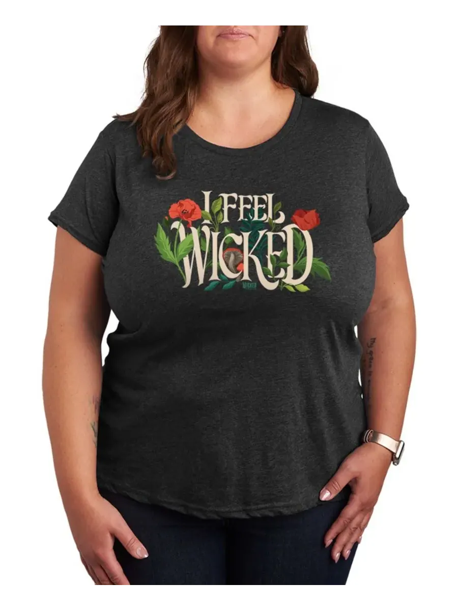Футболка с коротким рукавом и графическим принтом Wicked больших размеров Hybrid Apparel — изображение 1 из 3, серый