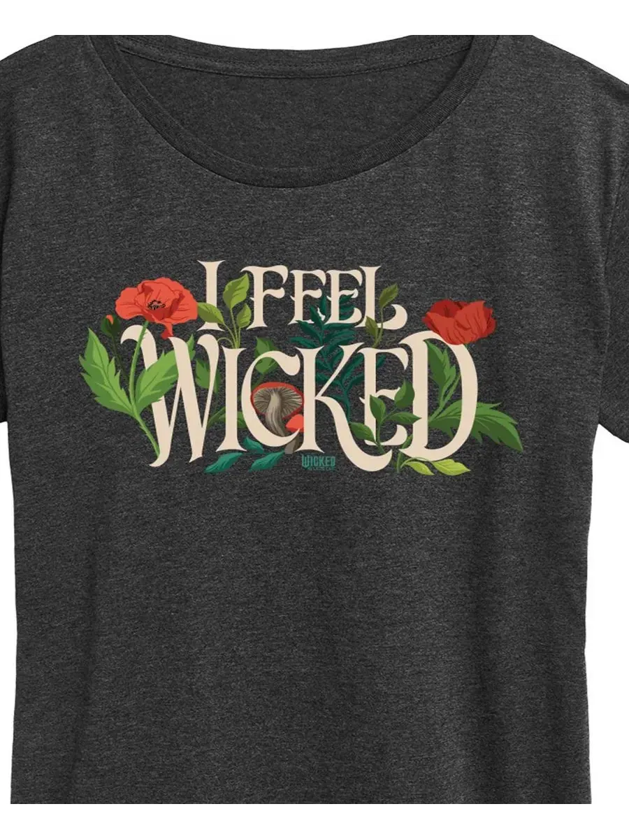 Футболка с коротким рукавом и графическим принтом Wicked больших размеров Hybrid Apparel — изображение 2 из 3, серый