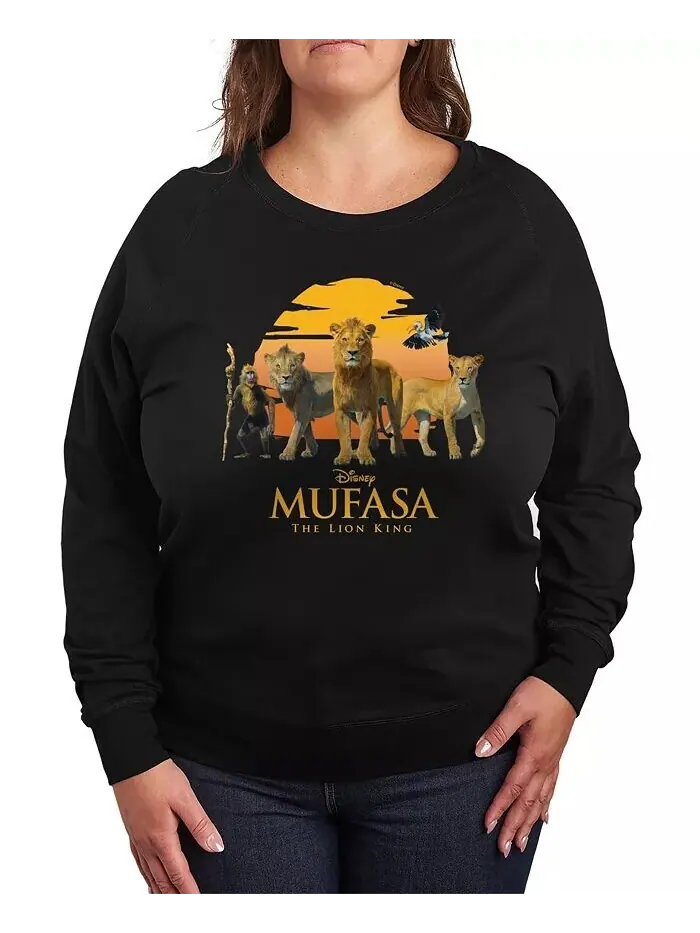 Топ с круглым вырезом и принтом Disney Mufasa размера плюс Hybrid Apparel — изображение 1 из 3, черный