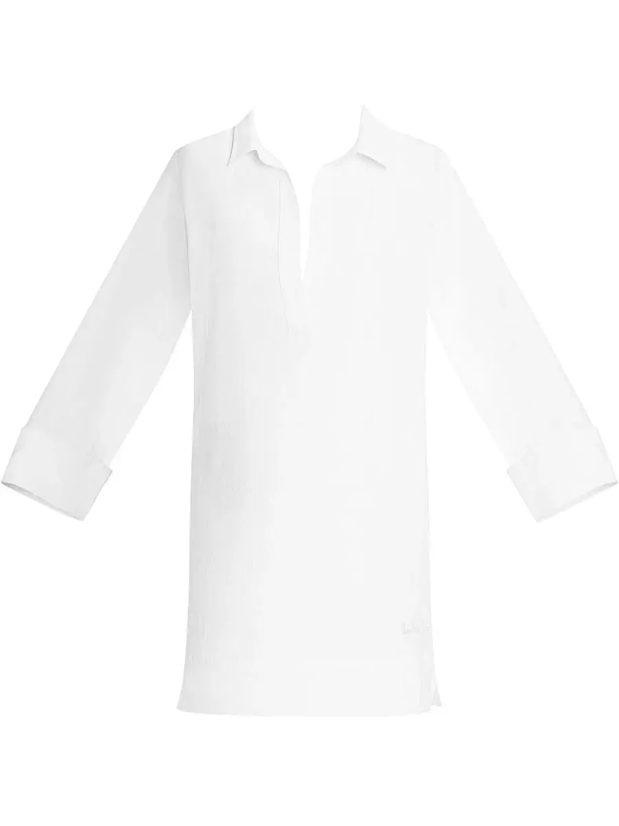 Женская туника-накидка с V-образным вырезом Lauren Ralph Lauren — изображение 5 из 6, белый