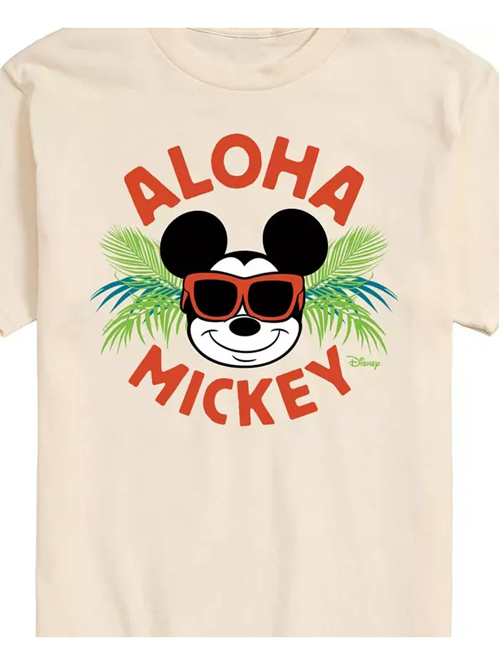 Мужская летняя футболка с коротким рукавом Disney Aloha Mickey AIRWAVES — изображение 3 из 3, бежевый хаки