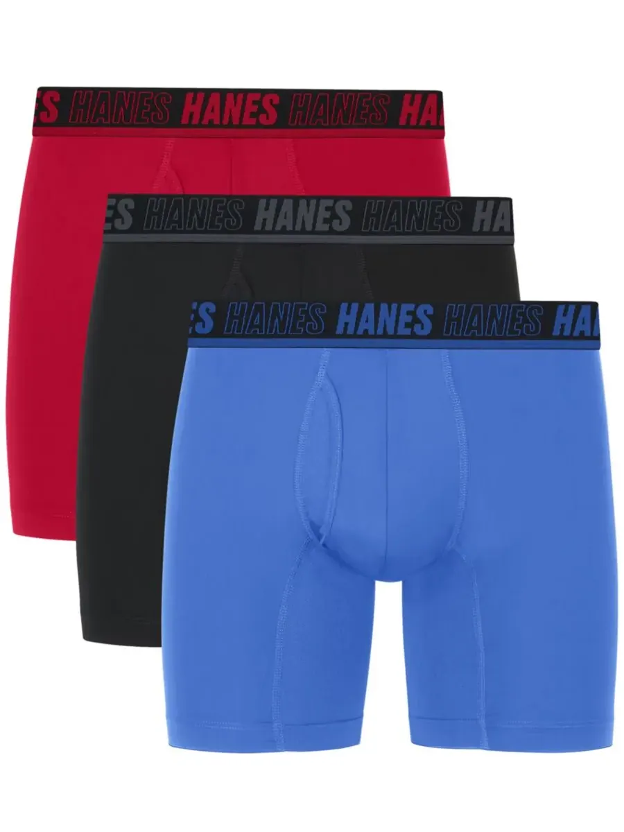 Мужские боксерские трусы Moves XTEMP Performance, комплект из 3 штук Hanes