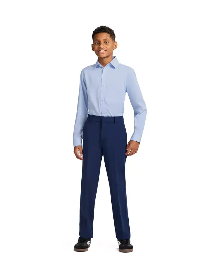 Футболка с длинным рукавом для мальчиков Stretch Solid Twill Tommy Hilfiger — изображение 9 из 9, белый