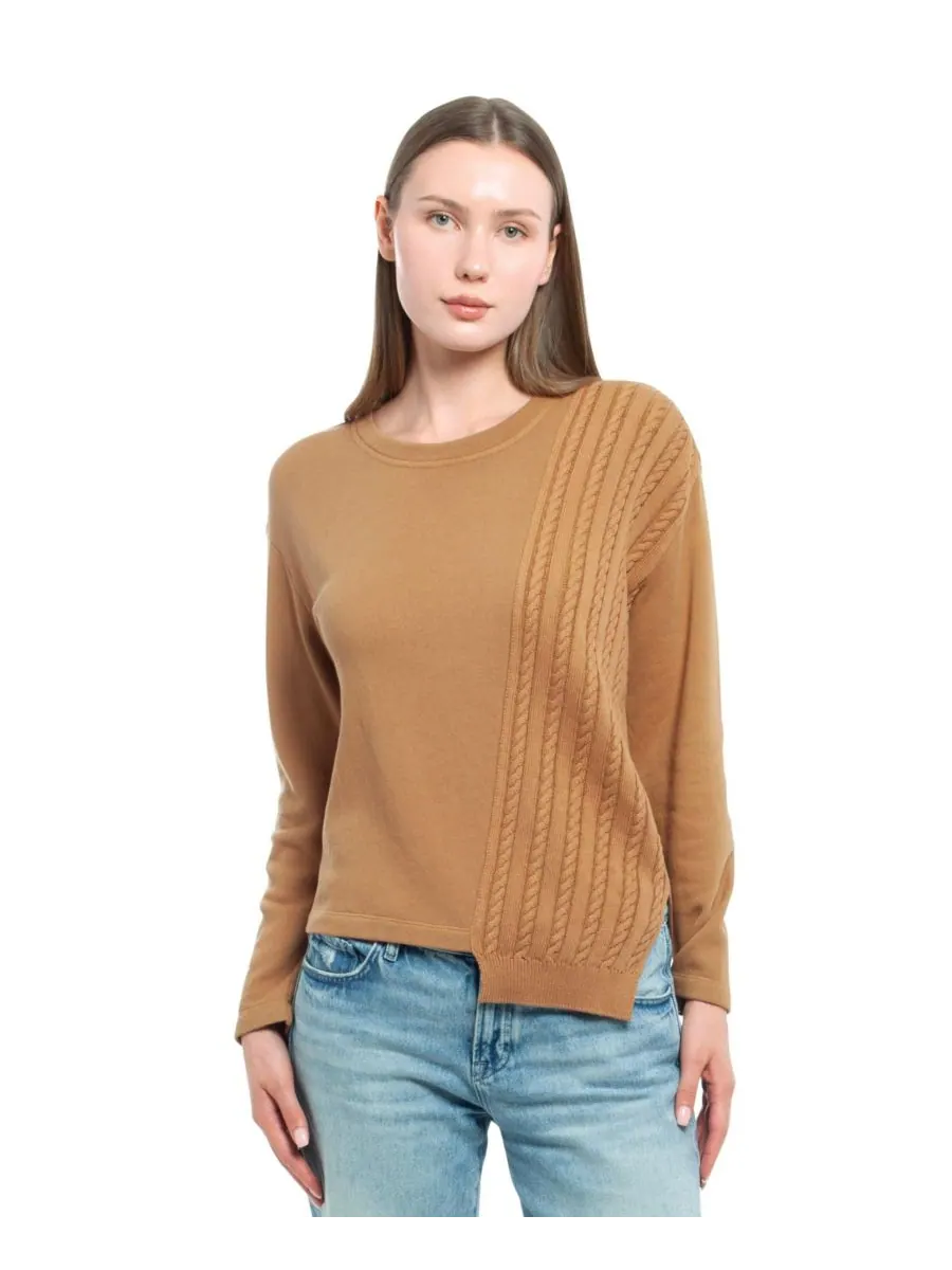 Женская толстовка с круглым вырезом WILT Clothing — изображение 1 из 6, коричневый