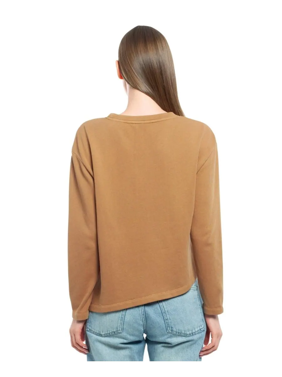 Женская толстовка с круглым вырезом WILT Clothing — изображение 2 из 6, коричневый