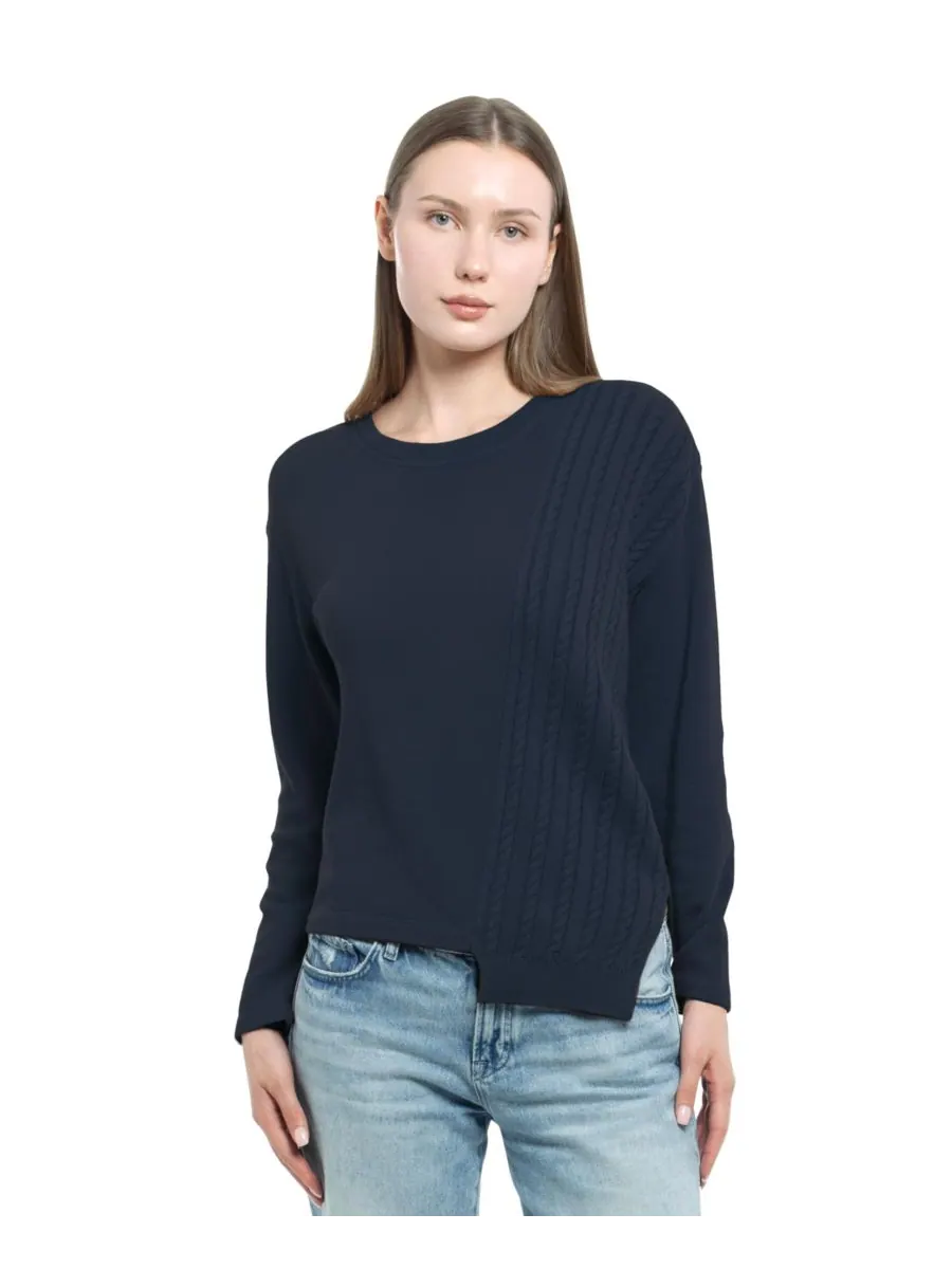 Женская толстовка с круглым вырезом WILT Clothing, Peacoat — изображение 1 из 8