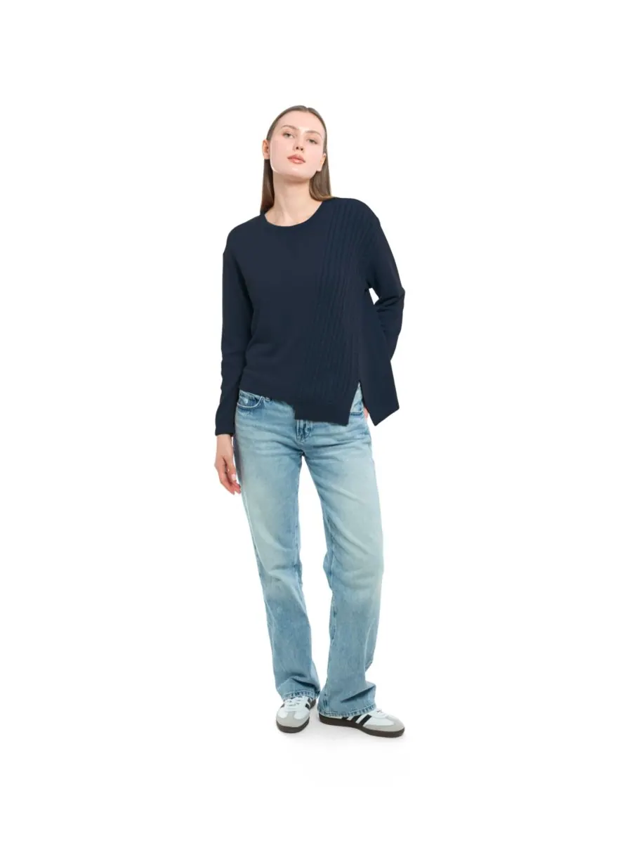 Женская толстовка с круглым вырезом WILT Clothing, Peacoat — изображение 7 из 8