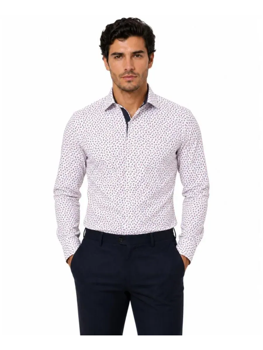 Мужская рубашка с длинным рукавом, Slim Fit Elie Balleh — изображение 1 из 5, белый
