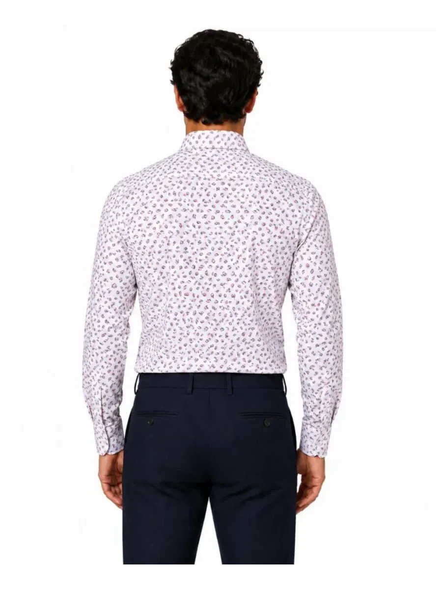 Мужская рубашка с длинным рукавом, Slim Fit Elie Balleh — изображение 2 из 5, белый