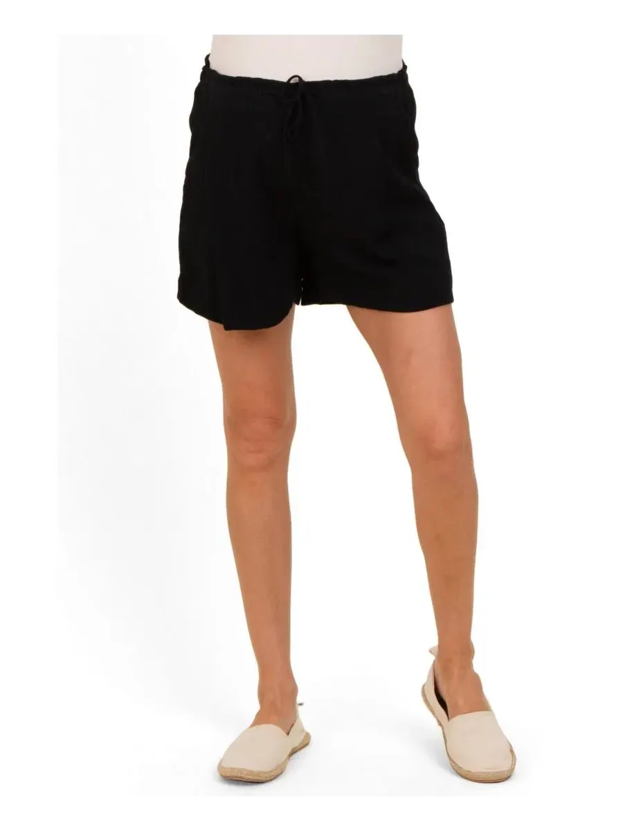 Шорты для беременных на завязках с защипами, модель Drawstring Pleated Maternity Shorts Pinkblush — изображение 2 из 5