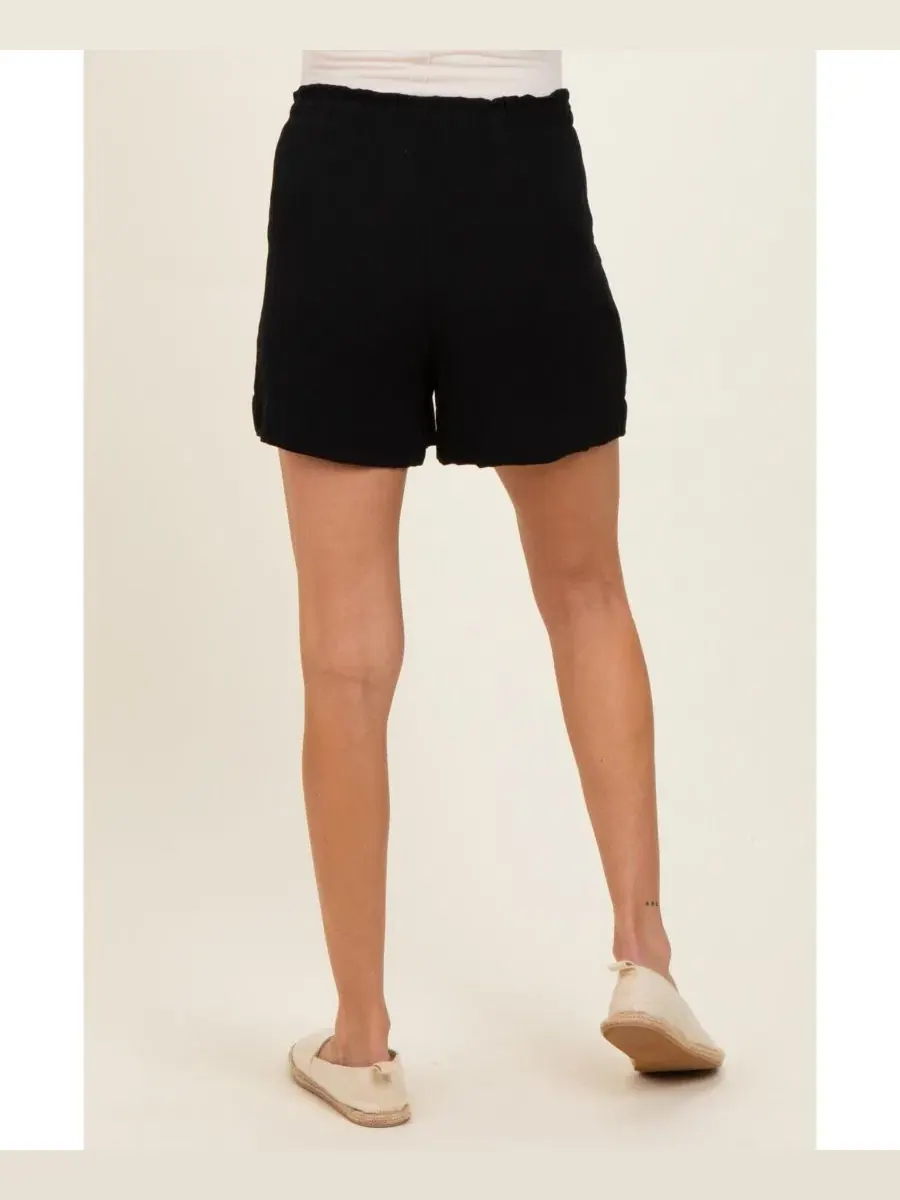 Шорты для беременных на завязках с защипами, модель Drawstring Pleated Maternity Shorts Pinkblush — изображение 4 из 5
