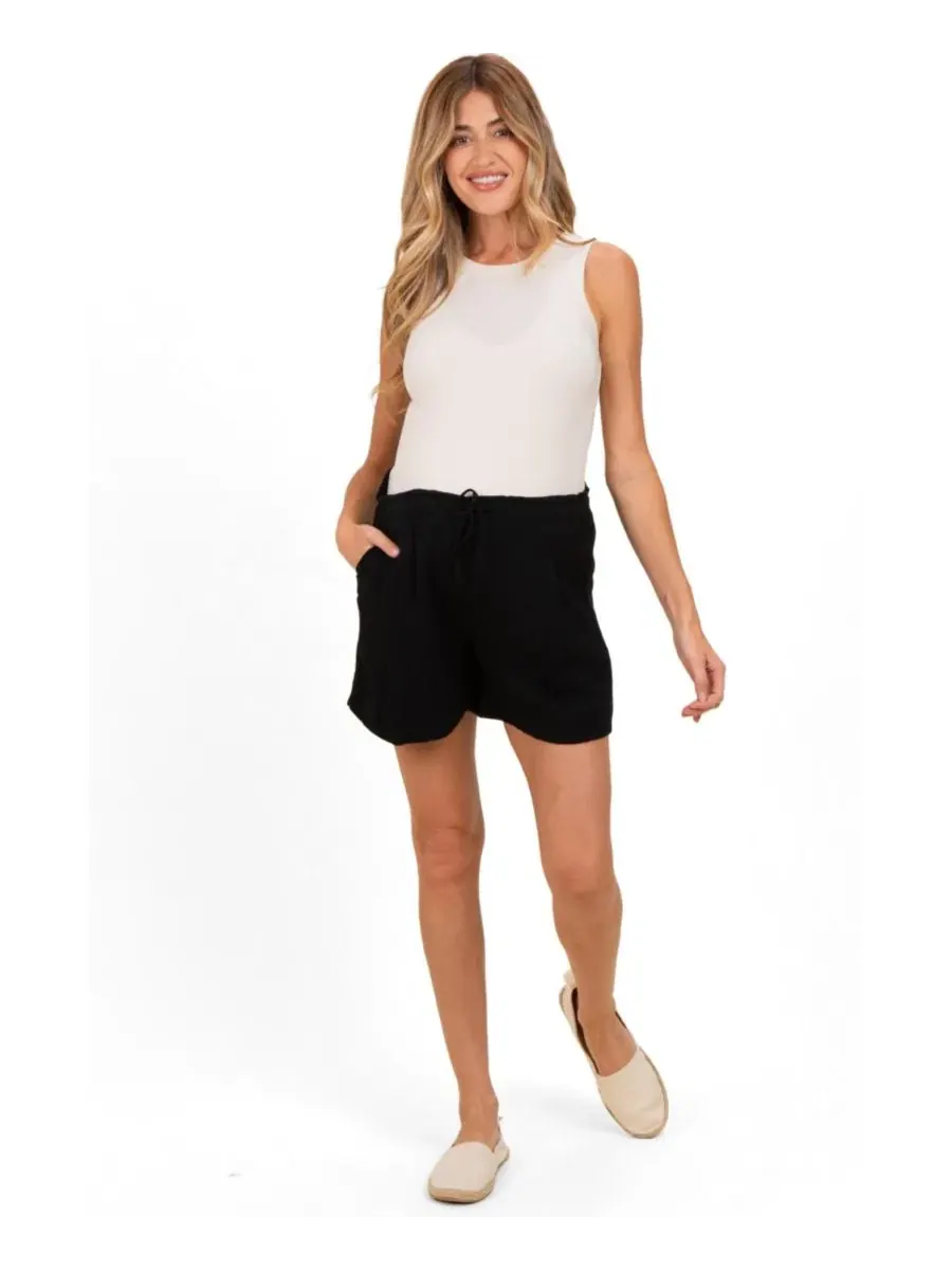 Шорты для беременных на завязках с защипами, модель Drawstring Pleated Maternity Shorts Pinkblush — изображение 5 из 5