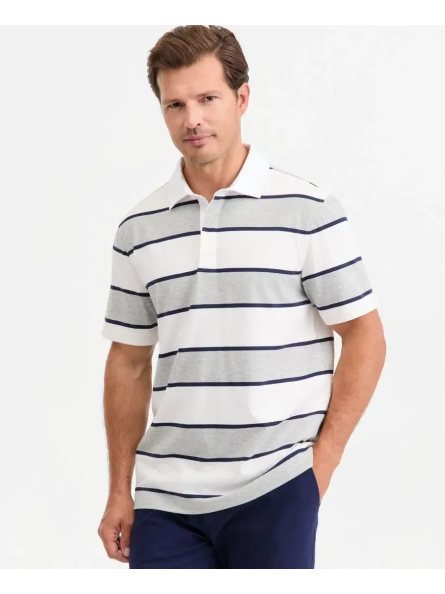 Рубашка поло с коротким рукавом, модель Stripe Short-Sleeve Club Room, Winter Ivo