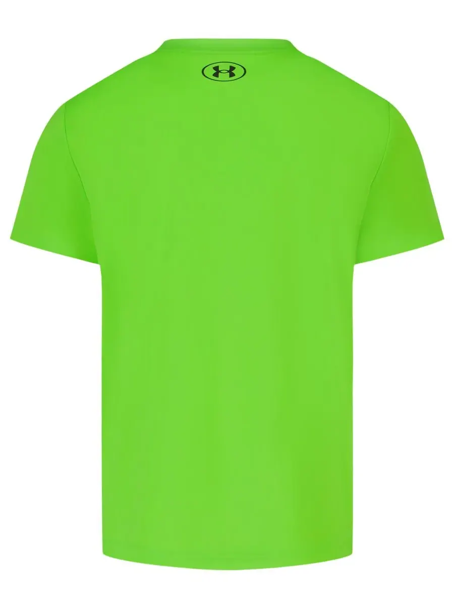 Детская футболка с коротким рукавом Tech Curve Ball для мальчиков 2T-7 Under Armour — изображение 2 из 5, зеленый