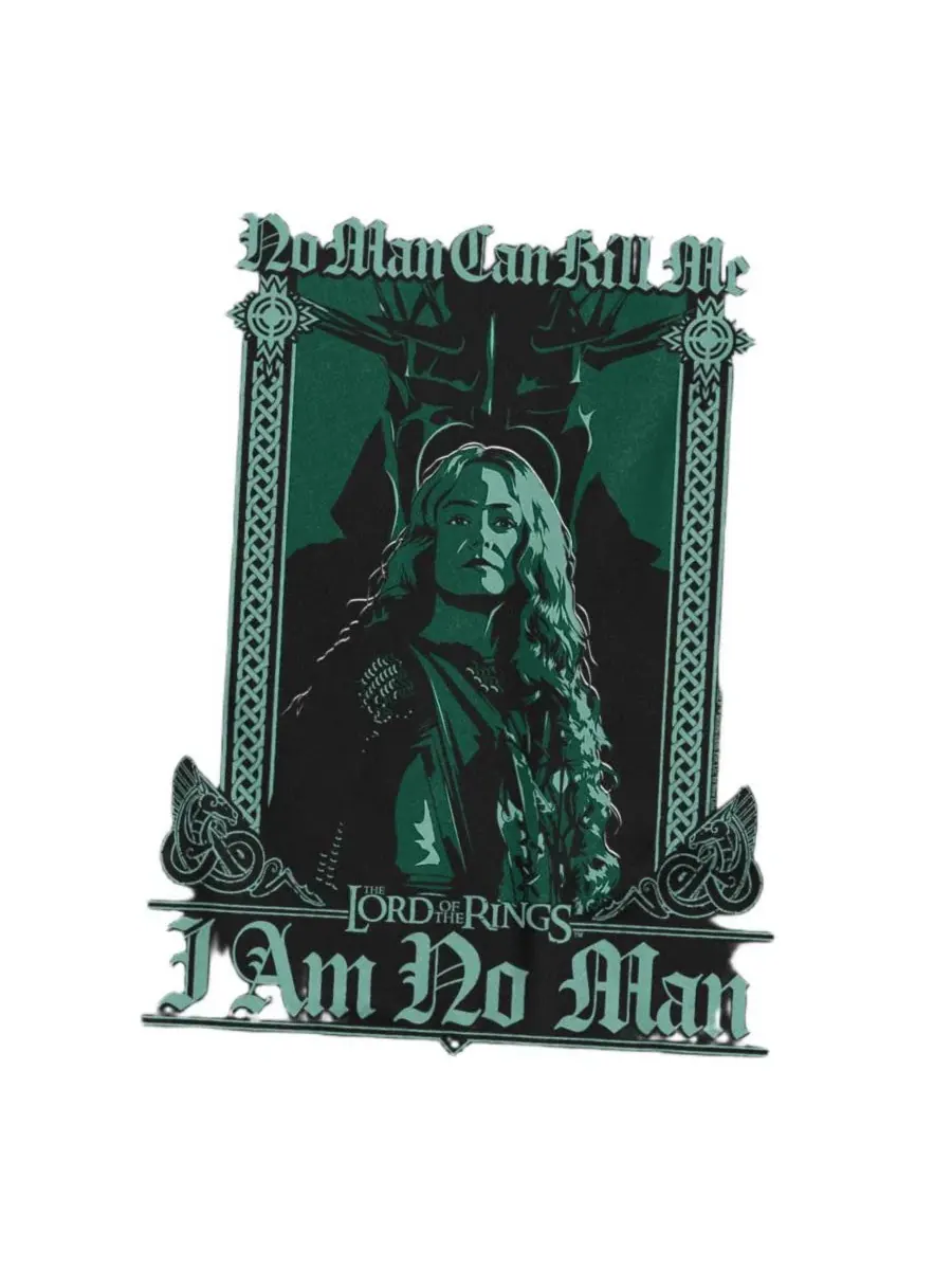 Футболка с принтом Witch King Eowyn No Man Lord Of The Rings — изображение 2 из 3, черный