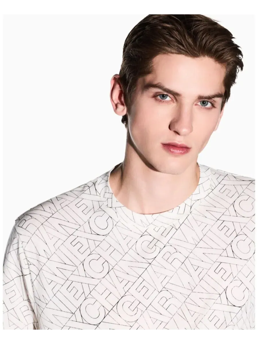 Мужская футболка с коротким рукавом и логотипом A|X Armani Exchange — изображение 2 из 5, белый