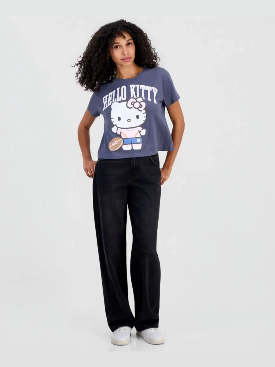 Футболка с принтом Hello Kitty Grayson Threads, The Label — изображение 3 из 4, серый