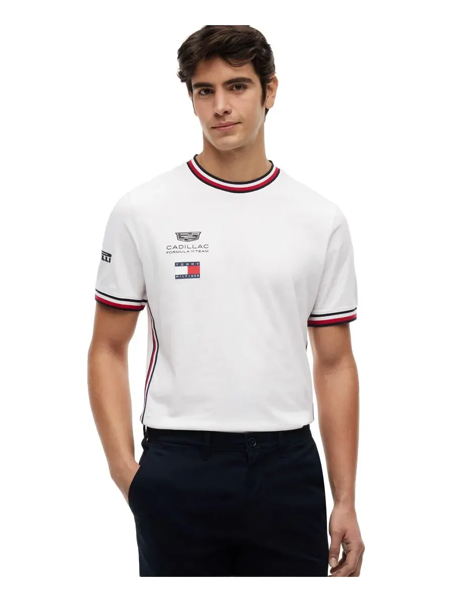Мужская реплика футболки с коротким рукавом Cadillac F1 Tommy Hilfiger — изображение 1 из 4, белый