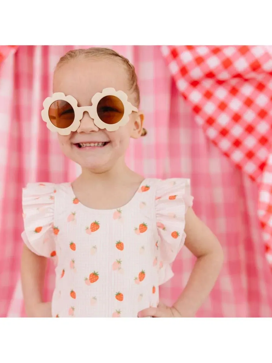 Милый купальник для маленьких девочек с ягодным рисунком Sweet Wink — изображение 4 из 7, розовый