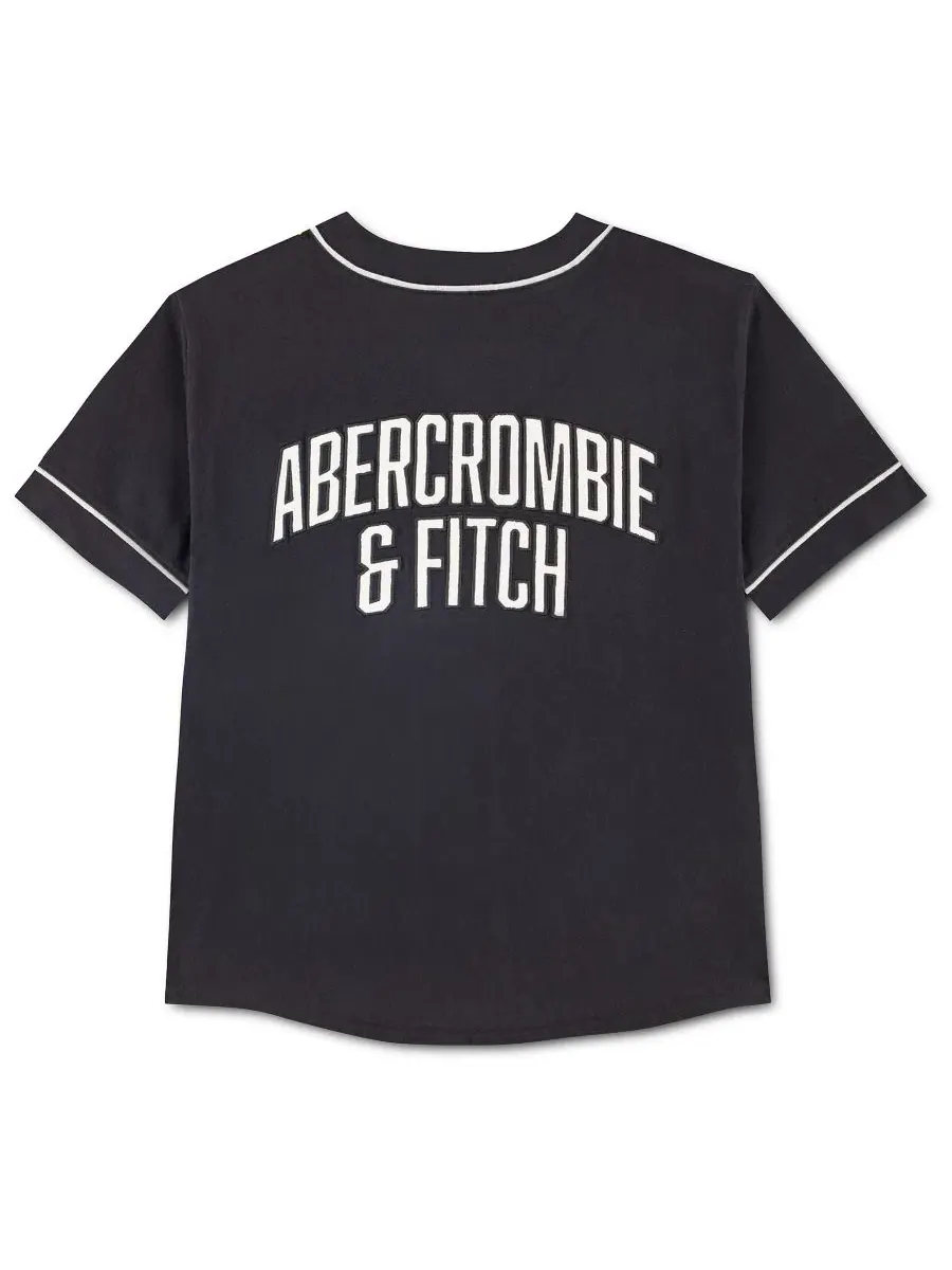 Рубашка с бейсбольной окантовкой для мальчиков Abercrombie Kids — изображение 2 из 4