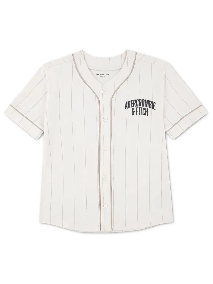 Рубашка с бейсбольной окантовкой для мальчиков Abercrombie Kids — изображение 1 из 4, жет