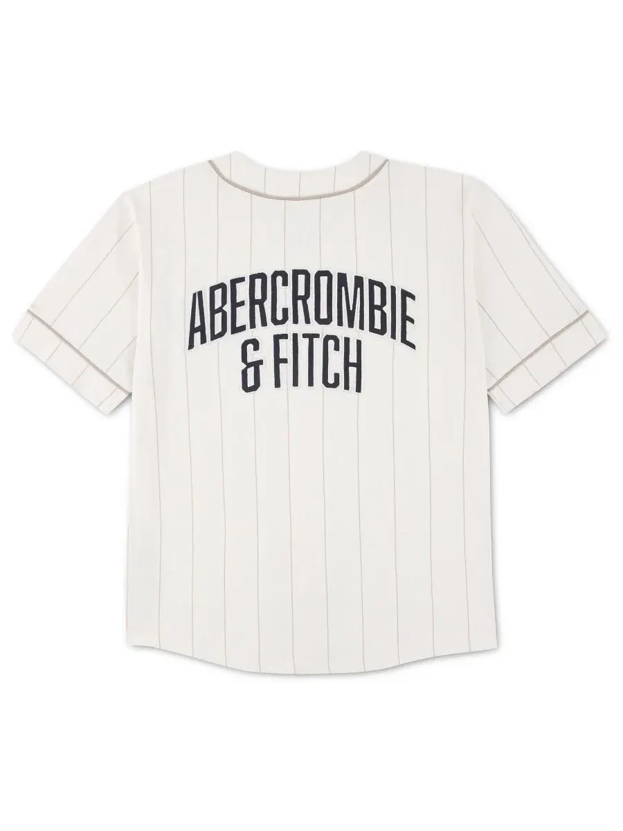 Рубашка с бейсбольной окантовкой для мальчиков Abercrombie Kids — изображение 2 из 4, жет