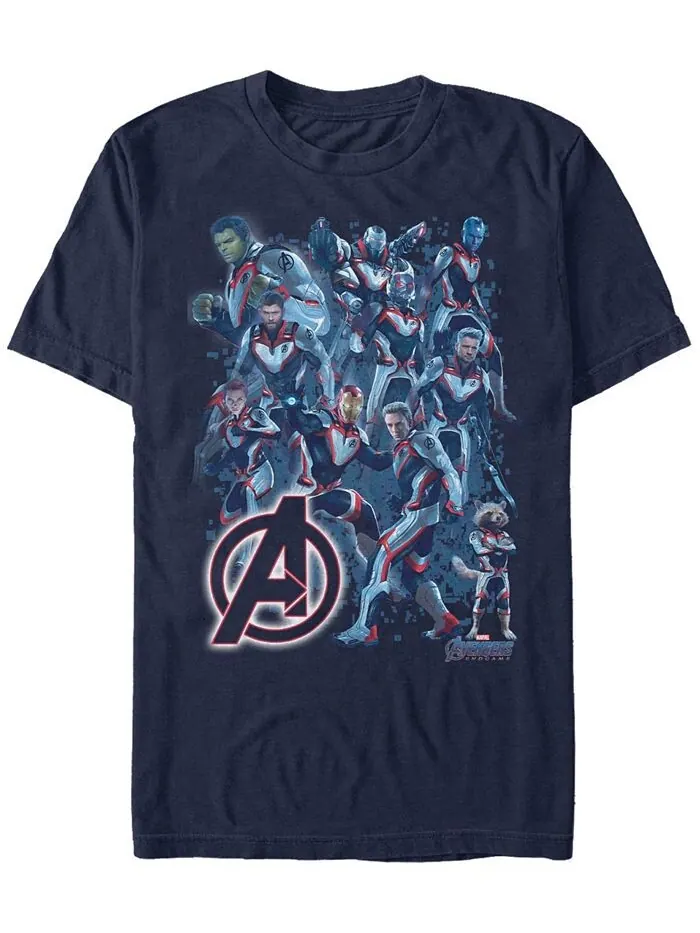 Мужской костюм Мстителей Marvel «Мстители: Финал», футболка с короткими рукавами для группового — изображение 1 из 1