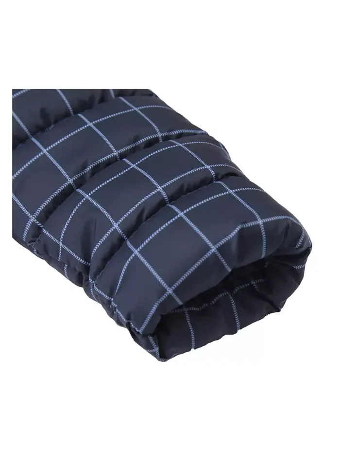Детская утепленная куртка с капюшоном для мальчиков Baby Fleece Rokka&Rolla — изображение 4 из 7, темный серый/белый