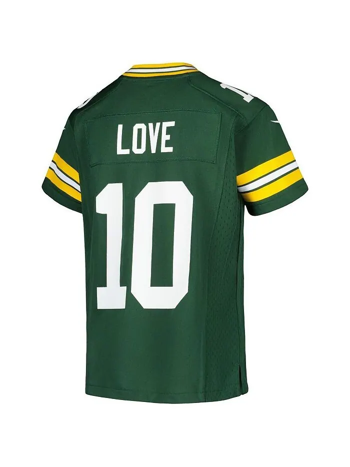 Игровая майка Big Boys Jordan Love Green Green Bay Packers Nike — изображение 3 из 3, зеленый