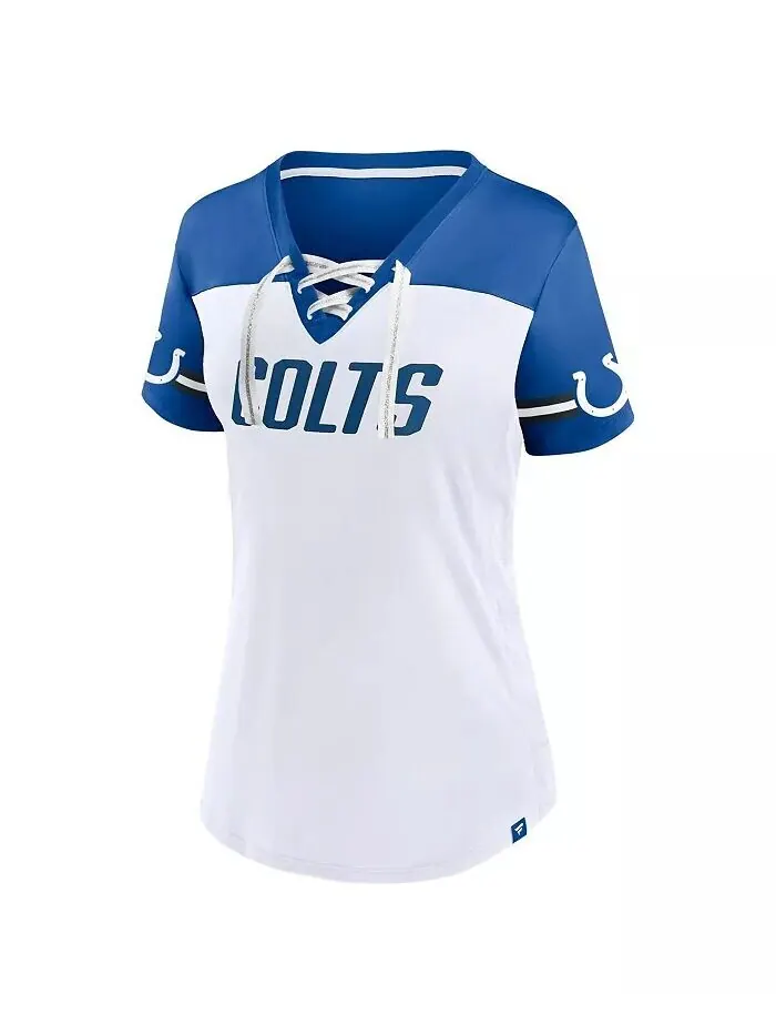 Женский топ с v-образным вырезом Jonathan Taylor White Indianapolis Colts Athena, имя и номер — изображение 2 из 3, белый