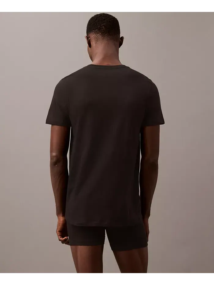 Мужские классические футболки с круглым вырезом, 3 штуки, хлопок Calvin Klein — изображение 6 из 6, белый