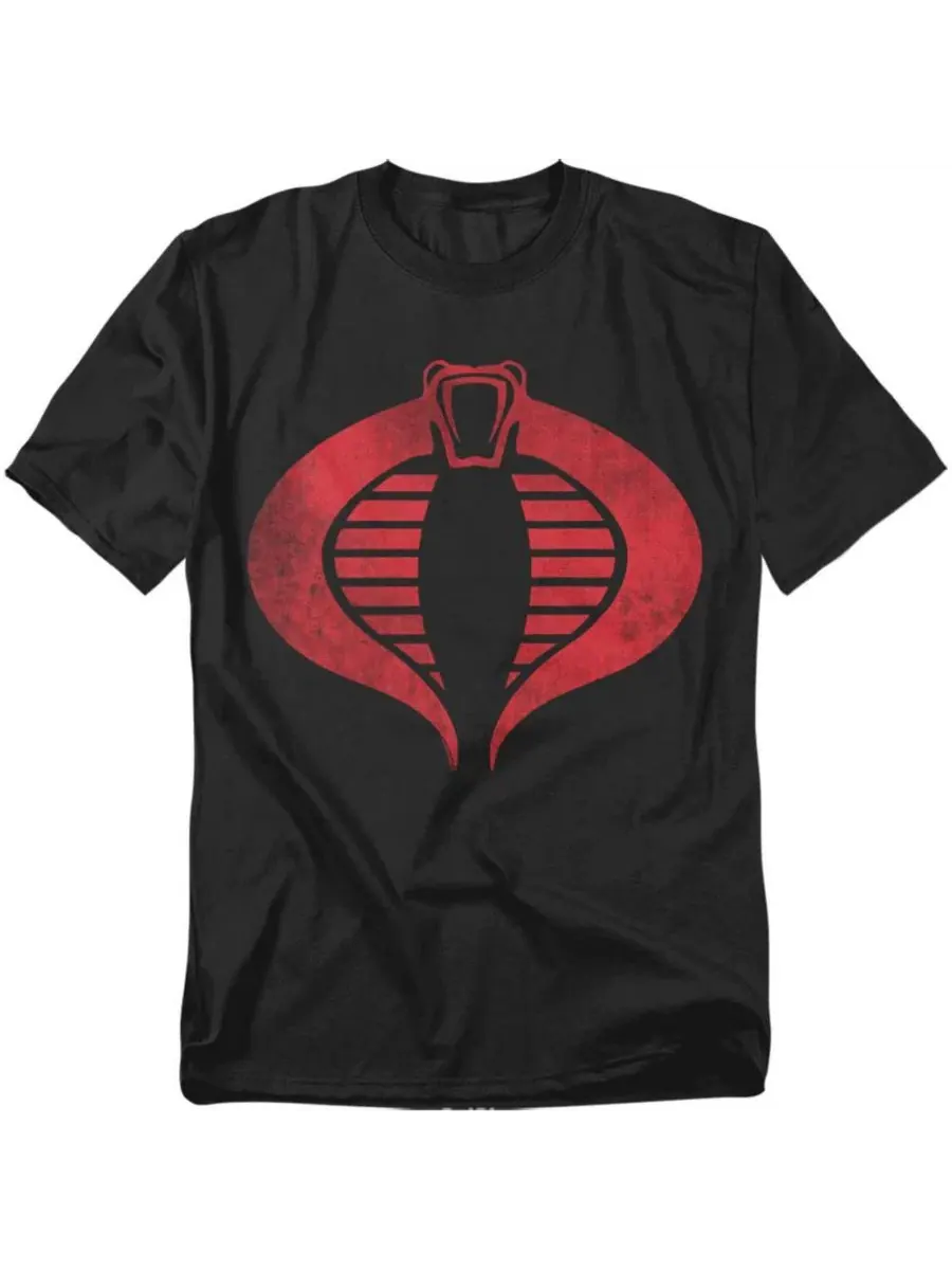 Футболка с принтом G.I. Joe Cobra Logo Hasbro+ — изображение 1 из 3, черный