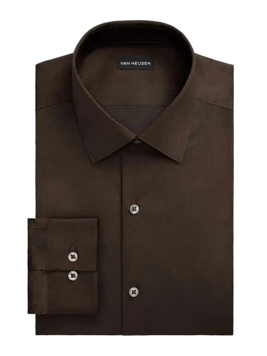 Рубашка с длинным рукавом Van Heusen — изображение 3 из 3, коричневый