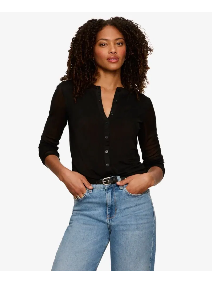Кардиган с сетчатыми рукавами Petite Mesh Long-Sleeve Cardigan Top Sanctuary
