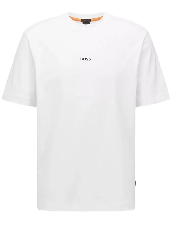 Мужская футболка свободного кроя с логотипом Hugo Boss — изображение 4 из 4, белый