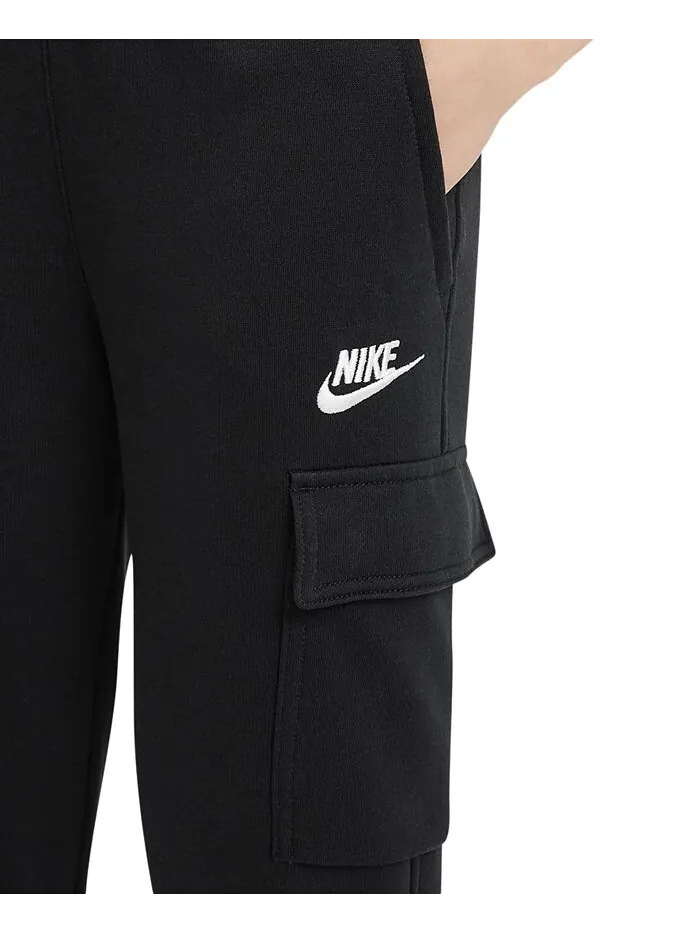 Спортивная одежда для больших детей Клубные флисовые брюки-карго Nike — изображение 3 из 5, черный