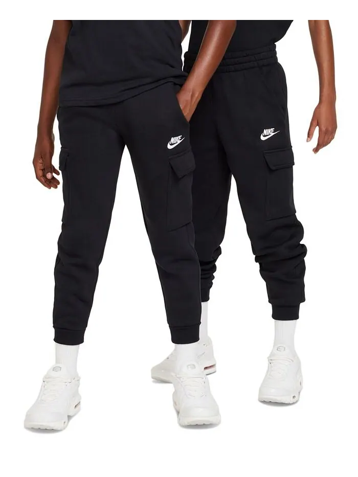 Спортивная одежда для больших детей Клубные флисовые брюки-карго Nike — изображение 4 из 5, черный