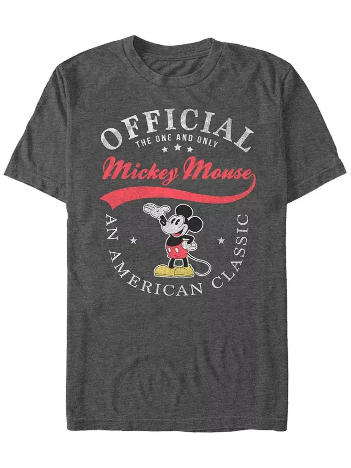 Мужская классическая футболка с коротким рукавом Mickey Fifth Sun — изображение 1 из 1, темный серый