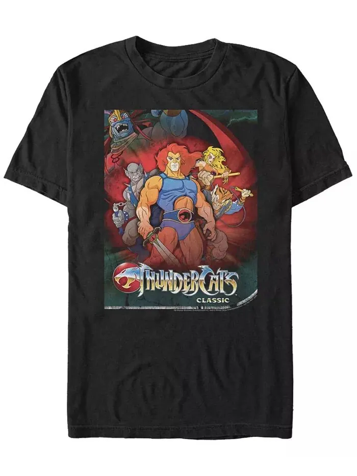 Мужская футболка с коротким рукавом с принтом Thundercats Fifth Sun — изображение 1 из 1, черный